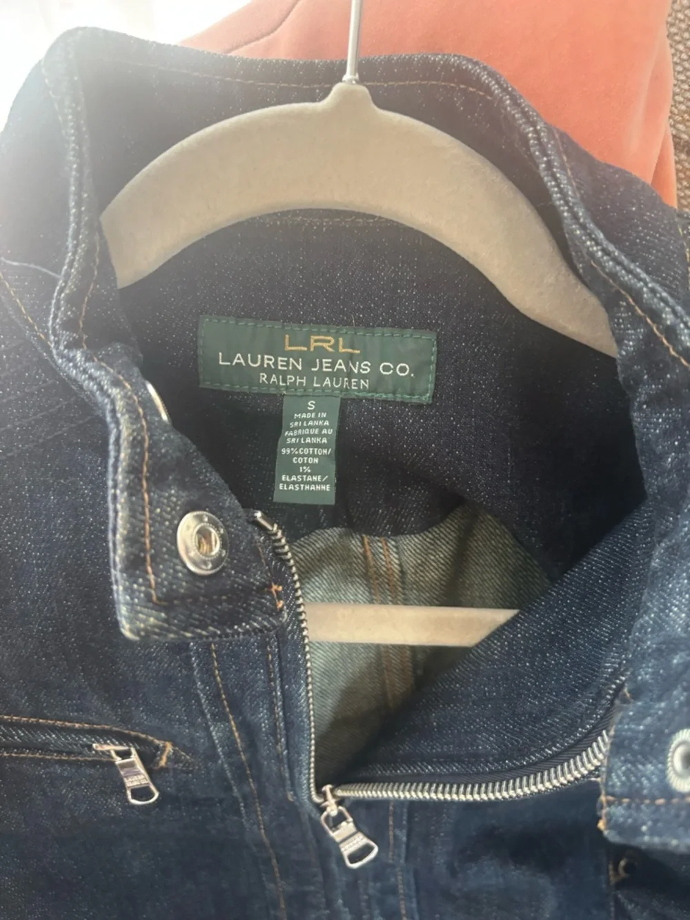 Ralph Lauren Dark Indigo Denim Zip Jacket - Picture 2 of 5